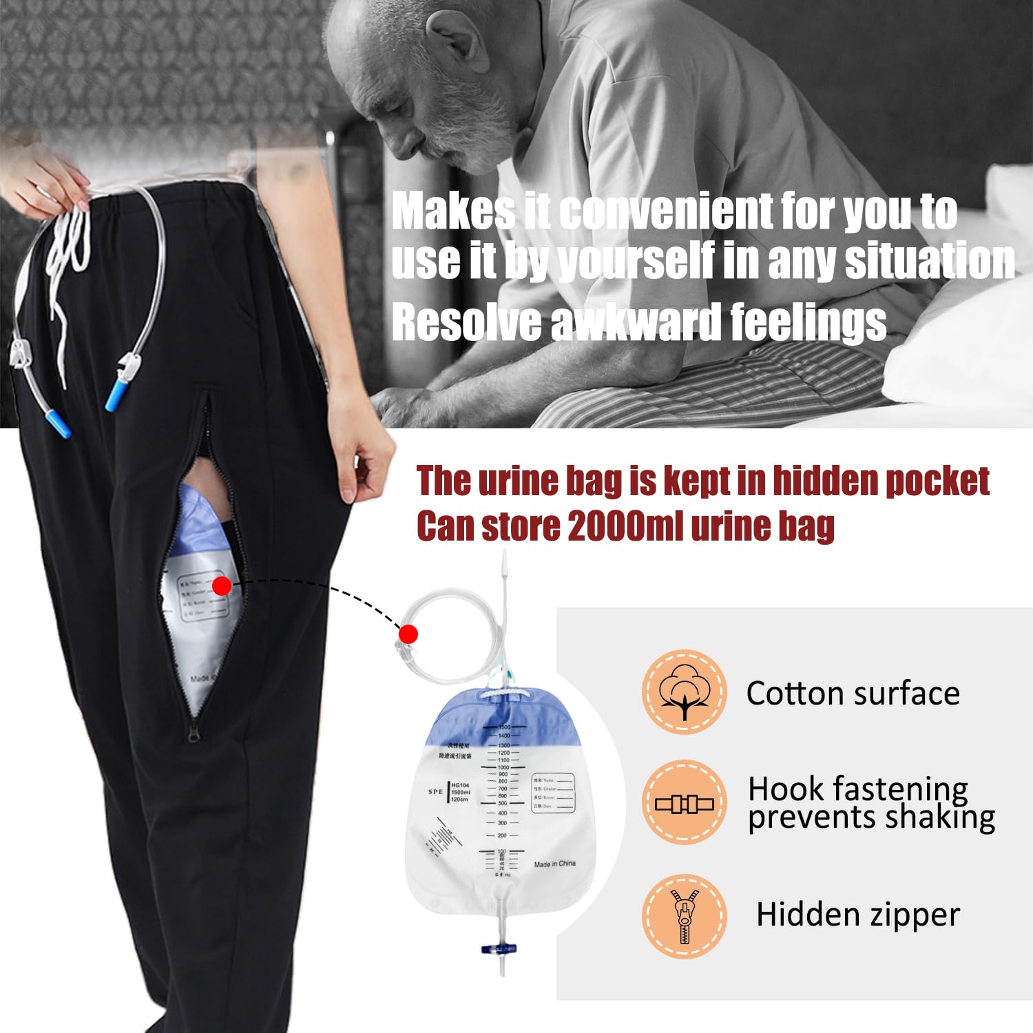 YingXue dual-zip pockets designed to hold up to 2000ml.