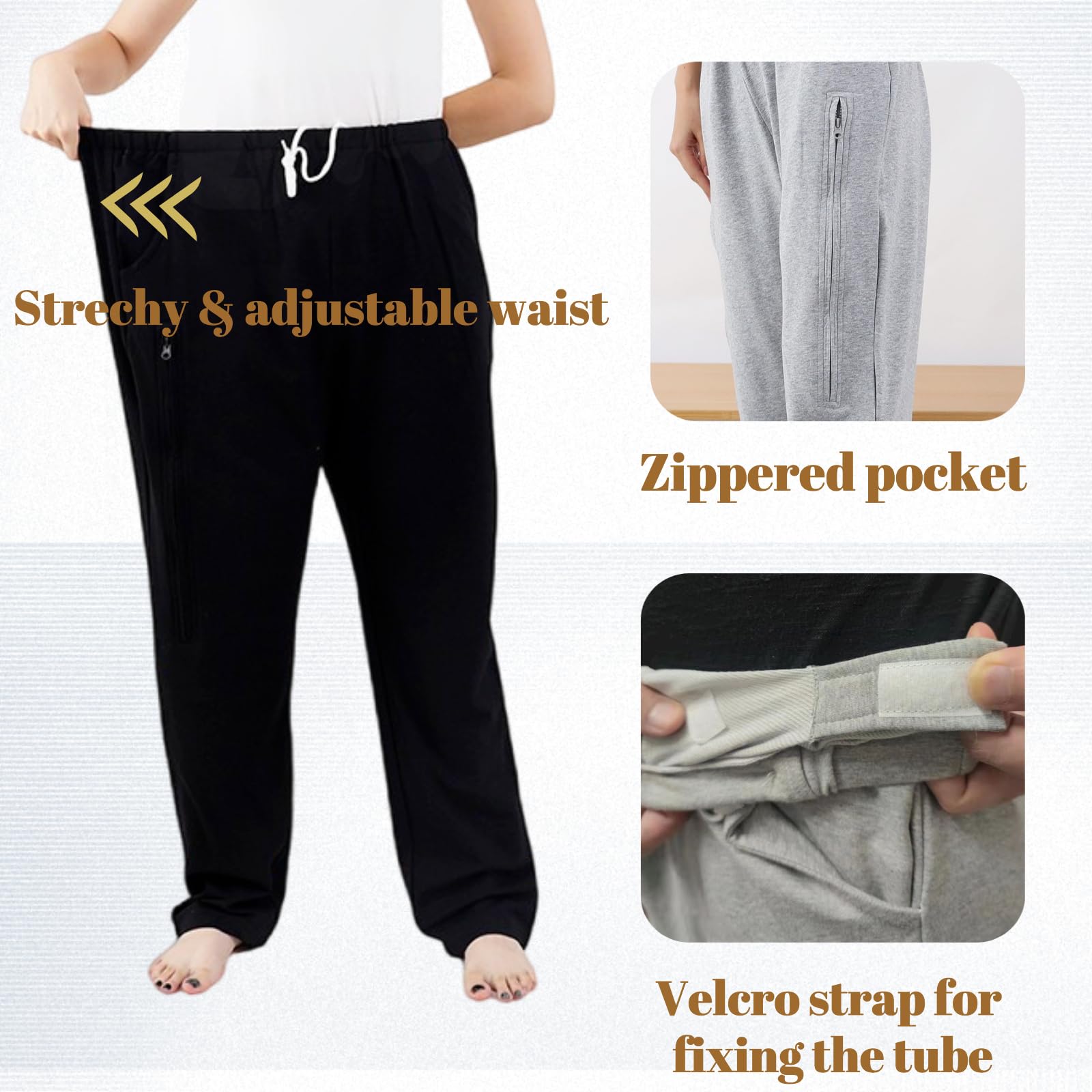YingXue catheter pants discreet access design avoids embarrassment at home.