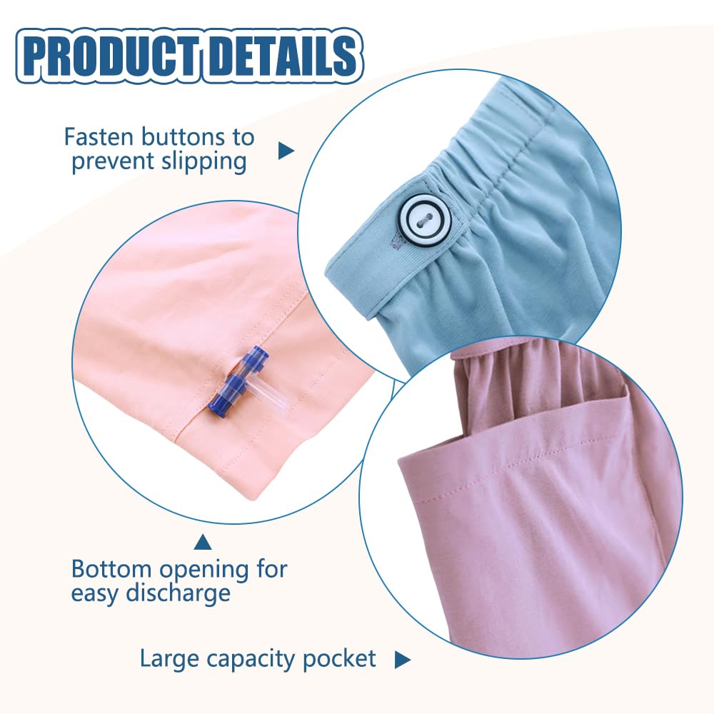 YingXue catheter tube button on the side waist secures tubing during movement.