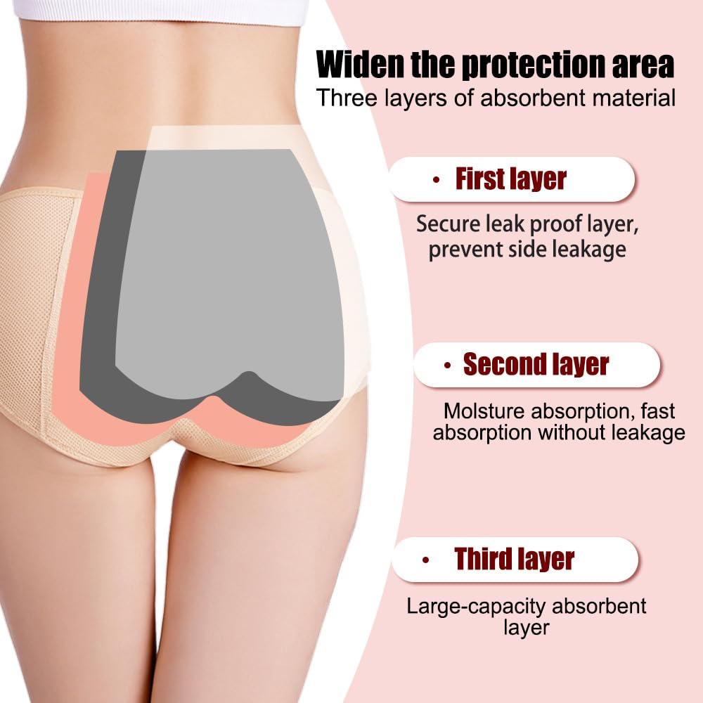 YingXue leak-proof underwear with a wide crotch design to prevent leaks