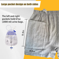 YingXue ostomy shorts with catheter bag pocket for secure storage