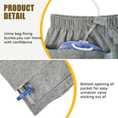 YingXue ostomy shorts with right urine bag pocket for on-the-go convenience
