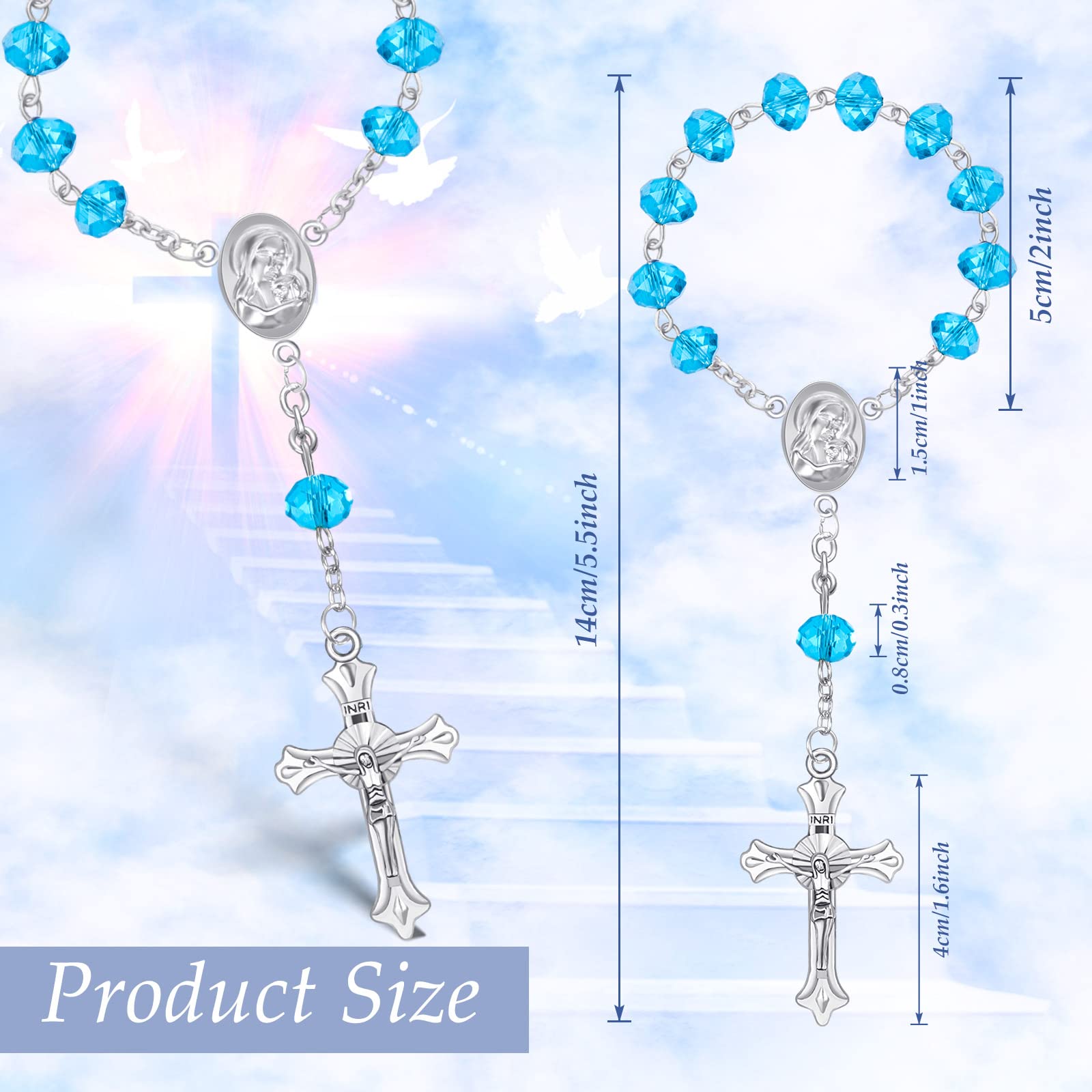 Yinkin rosary on a silver string with pendants for a refined keepsake