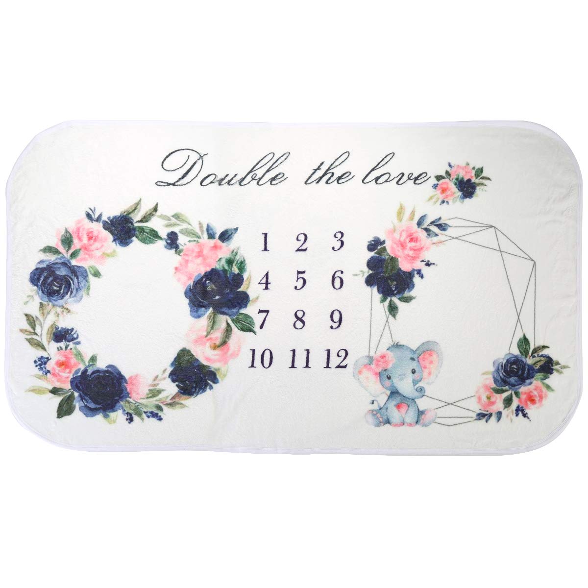 Yinuoday milestone blanket twin size for spacious sibling-friendly photo sessions