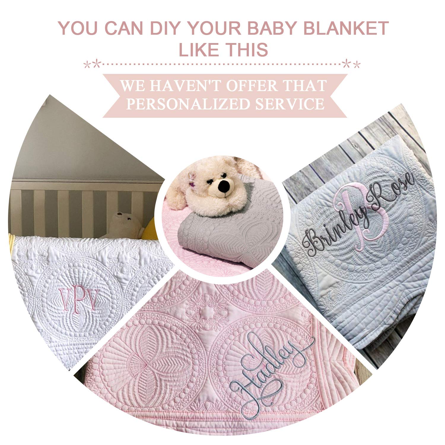 YIQIGO all-season cotton quilt keeps baby comfortable year-round in gray.