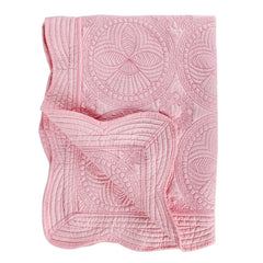 YIQIGO embossed cotton quilt pink for cozy crib comfort.