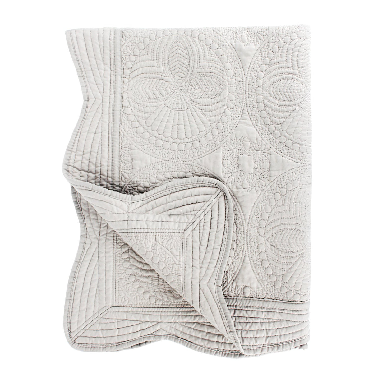 YIQIGO baby quilt with embossed cotton texture, gray 36x46 for cozy crib naps.