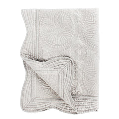 YIQIGO baby quilt with embossed cotton texture, gray 36x46 for cozy crib naps.