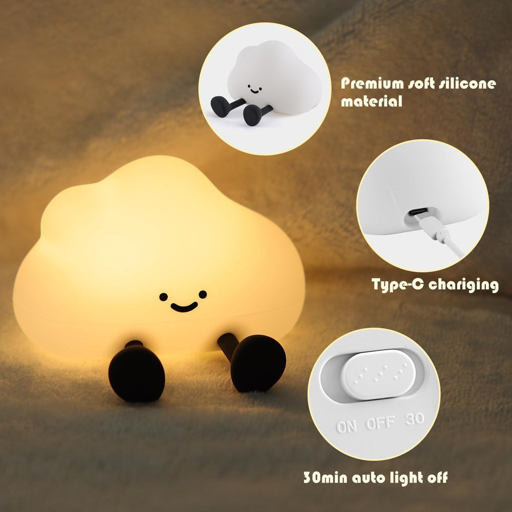 YISUN Cloud Night Light with dimmable brightness for easy bedtime routines