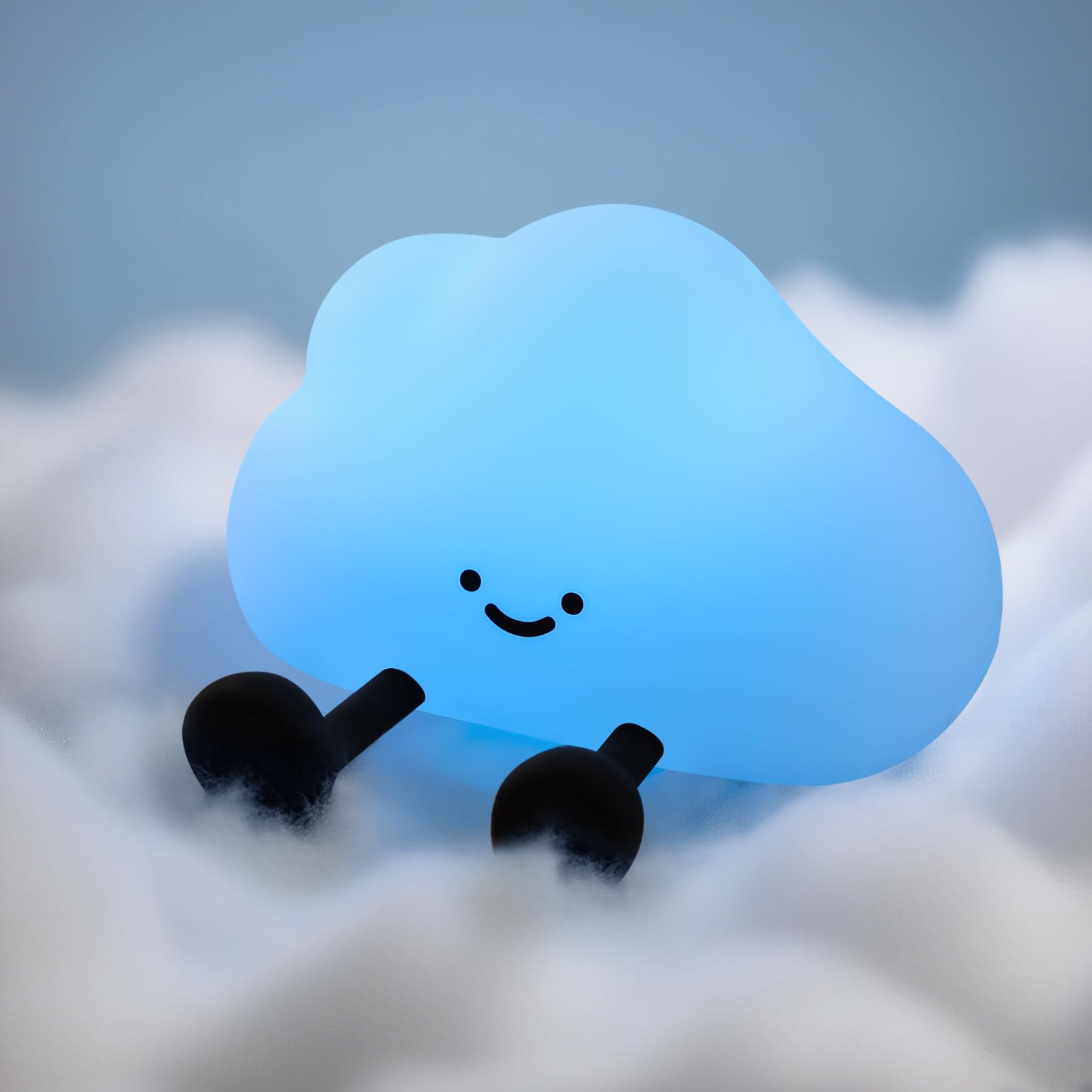 YISUN Cloud Night Light soft silicone close up showing kid friendly texture for gentle nighttime play