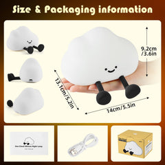 YISUN Cloud Night Light showing three warm light modes for mood control