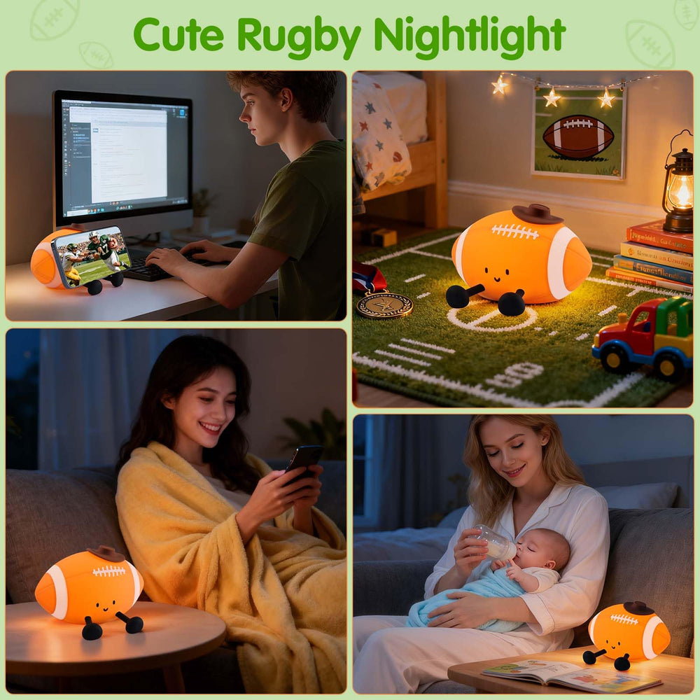 YISUN football lamp decorates kids' bedrooms with a charming glow.