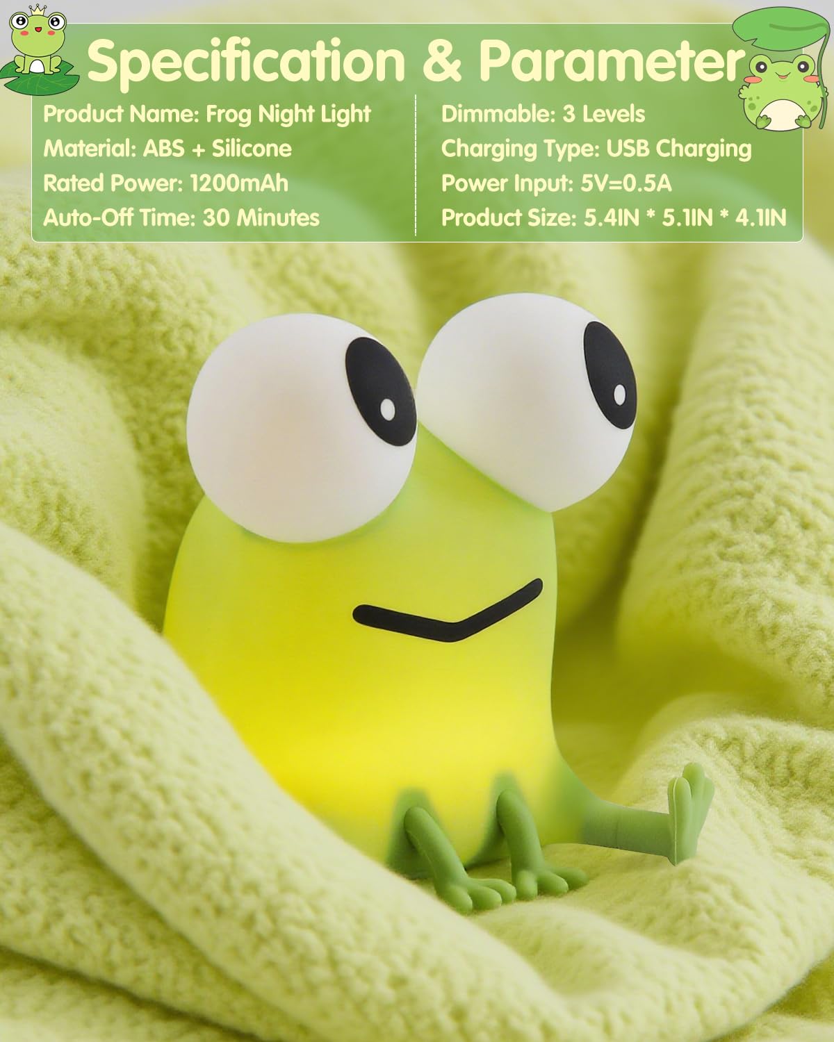 YISUN Frog Night Light makes a charming gift for kids and families.