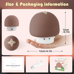 YISUN Mushroom Night Light USB-C rechargeable for cordless versatility.