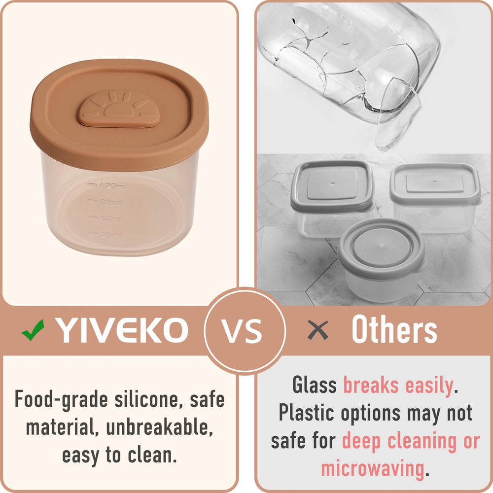 YIVEKO container with leakproof cap keeps foods fresh and secure.