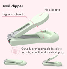 YIVEKO baby nail clipper with ergonomic handle for precise trimming.