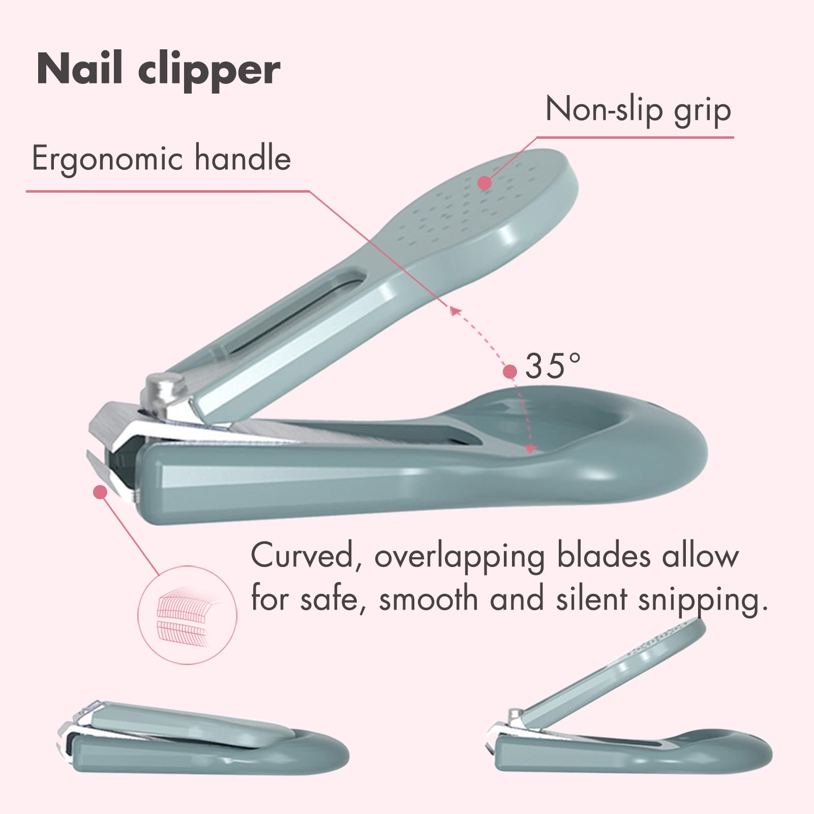 YIVEKO baby scissors with non-slip grip for delicate nail shaping
