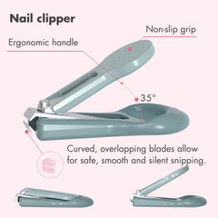 YIVEKO baby scissors with non-slip grip for delicate nail shaping