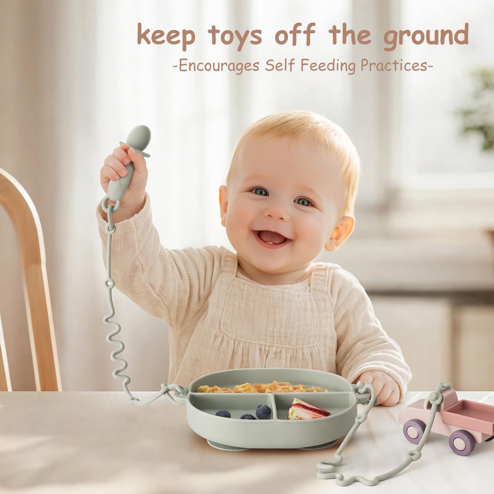 YIVEKO blush color adds a friendly touch to mealtimes