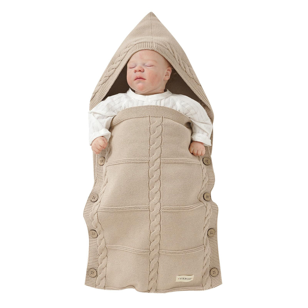 YIXPOH newborn swaddle blanket in soft cotton for cozy sleep.
