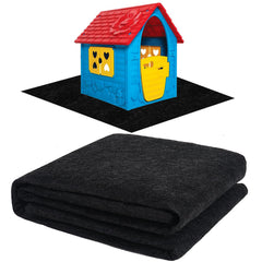YIYIREA outdoor playhouse mat 59x59 flatlay showing a spacious play surface.