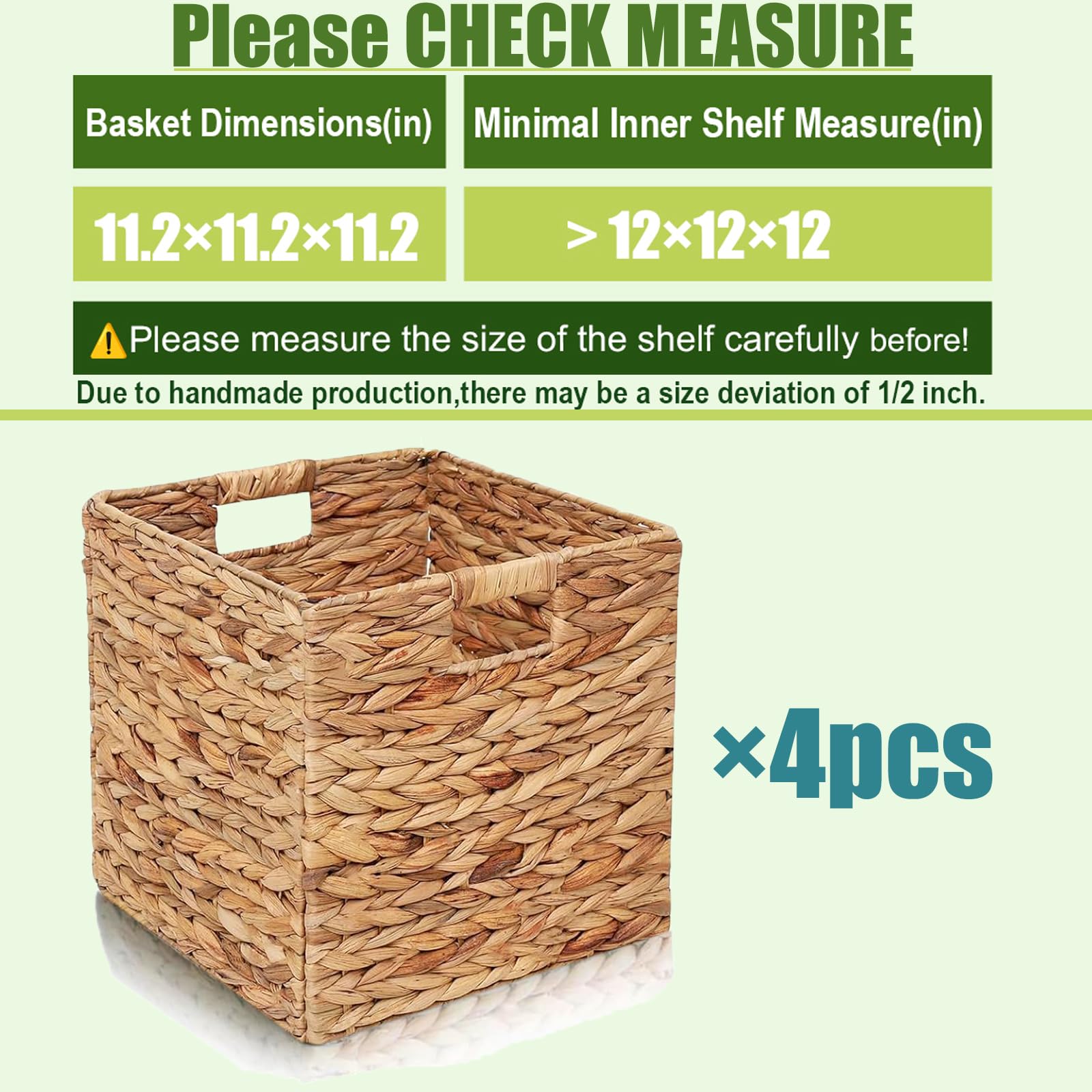 YJGYP9F foldable woven basket with handles for easy access.