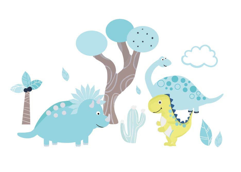 YJM dinosaur nursery gift set is great for baby showers