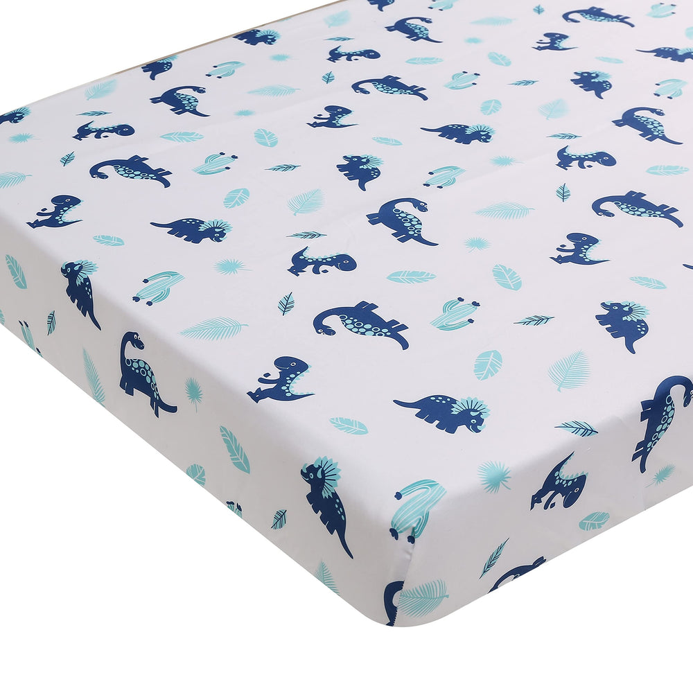 YJM dinosaur nursery blue theme enhances baby boy room aesthetics