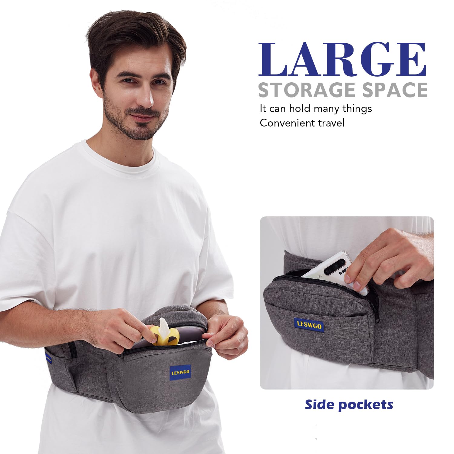 YJOEKAP baby carrier gray multi-carry positions for versatility