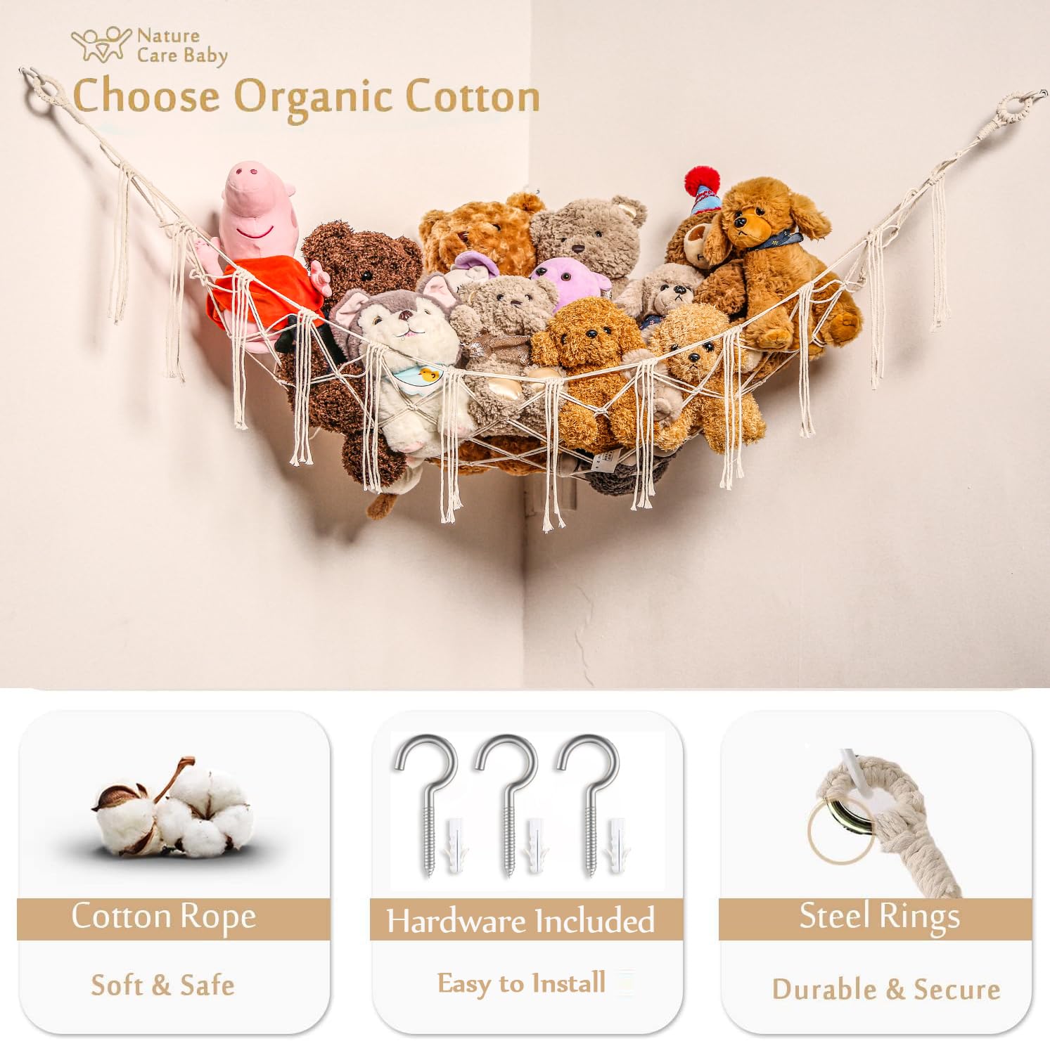 YKBU cotton rope hammock is handmade and durable for everyday play.