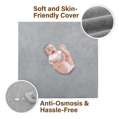 YKiMi Baby Play Mat includes anti-slip bottom to stay put during play.