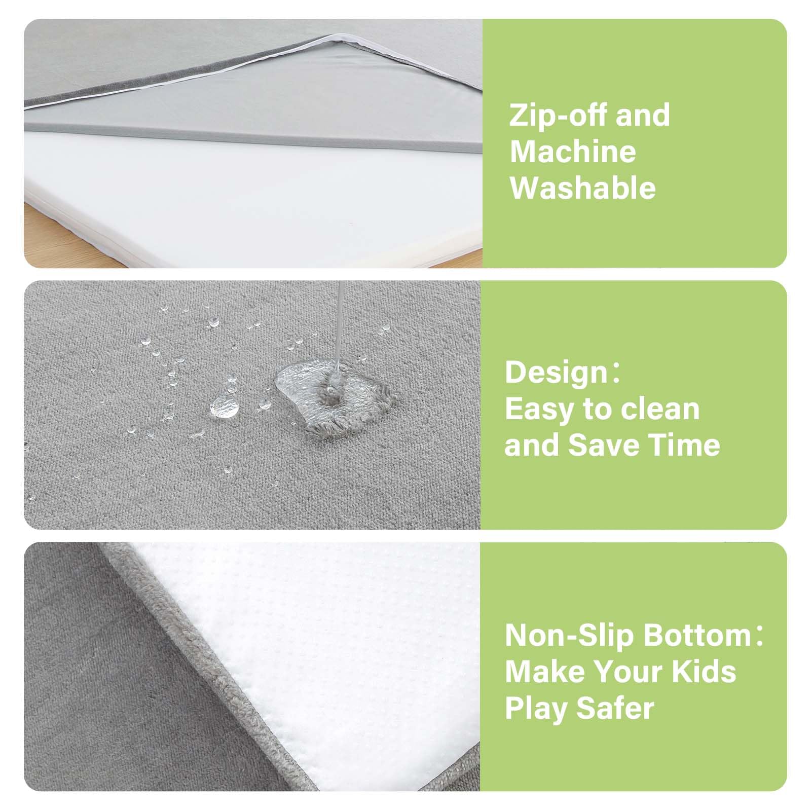 YKiMi Baby Play Mat ideal for nursery or living room setups.