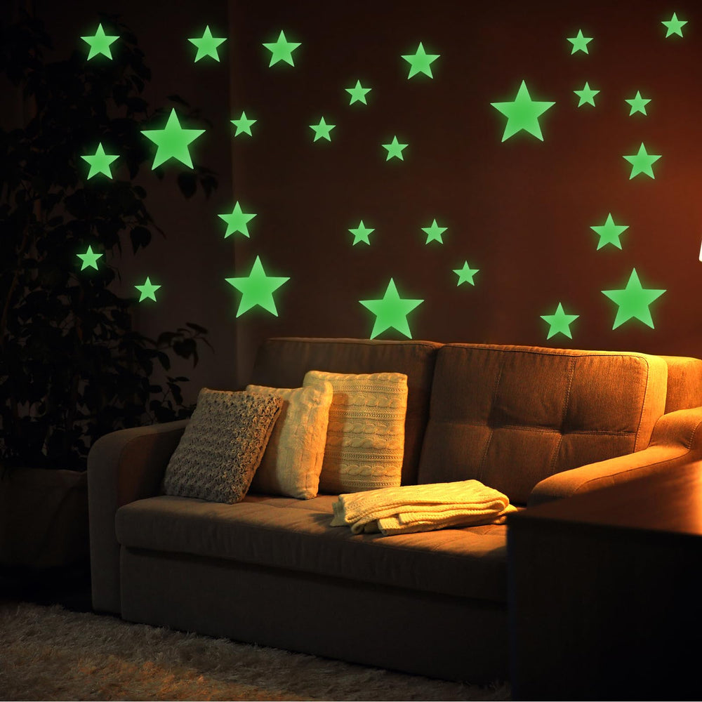 Ymapinc glow-in-the-dark stars charging under bright light for lasting glow