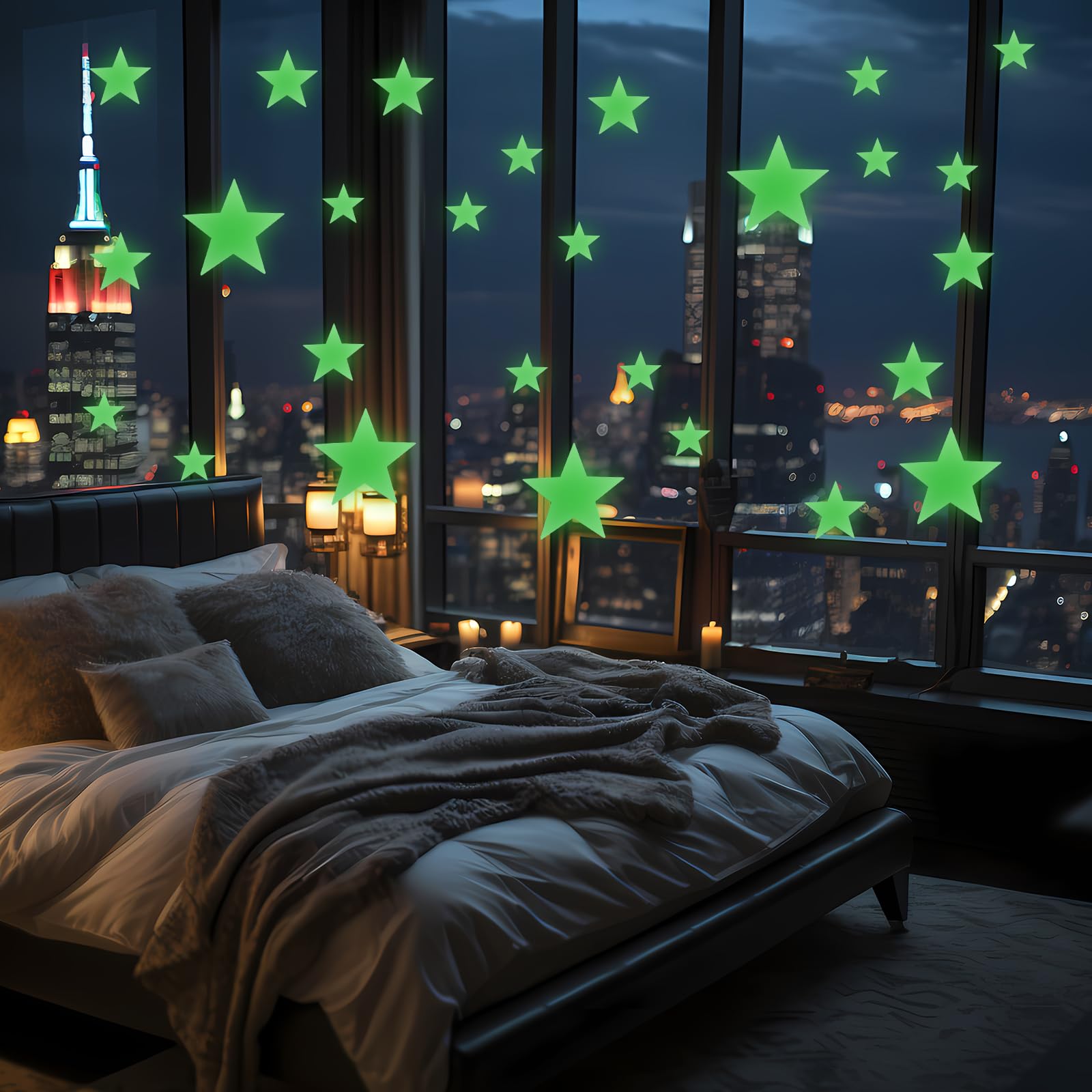 Ymapinc 27-piece glow stars pack brings instant night-sky decor to any room