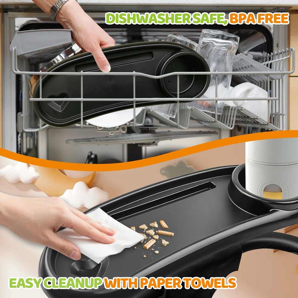 YMGN stroller snack tray easy installation without tools.