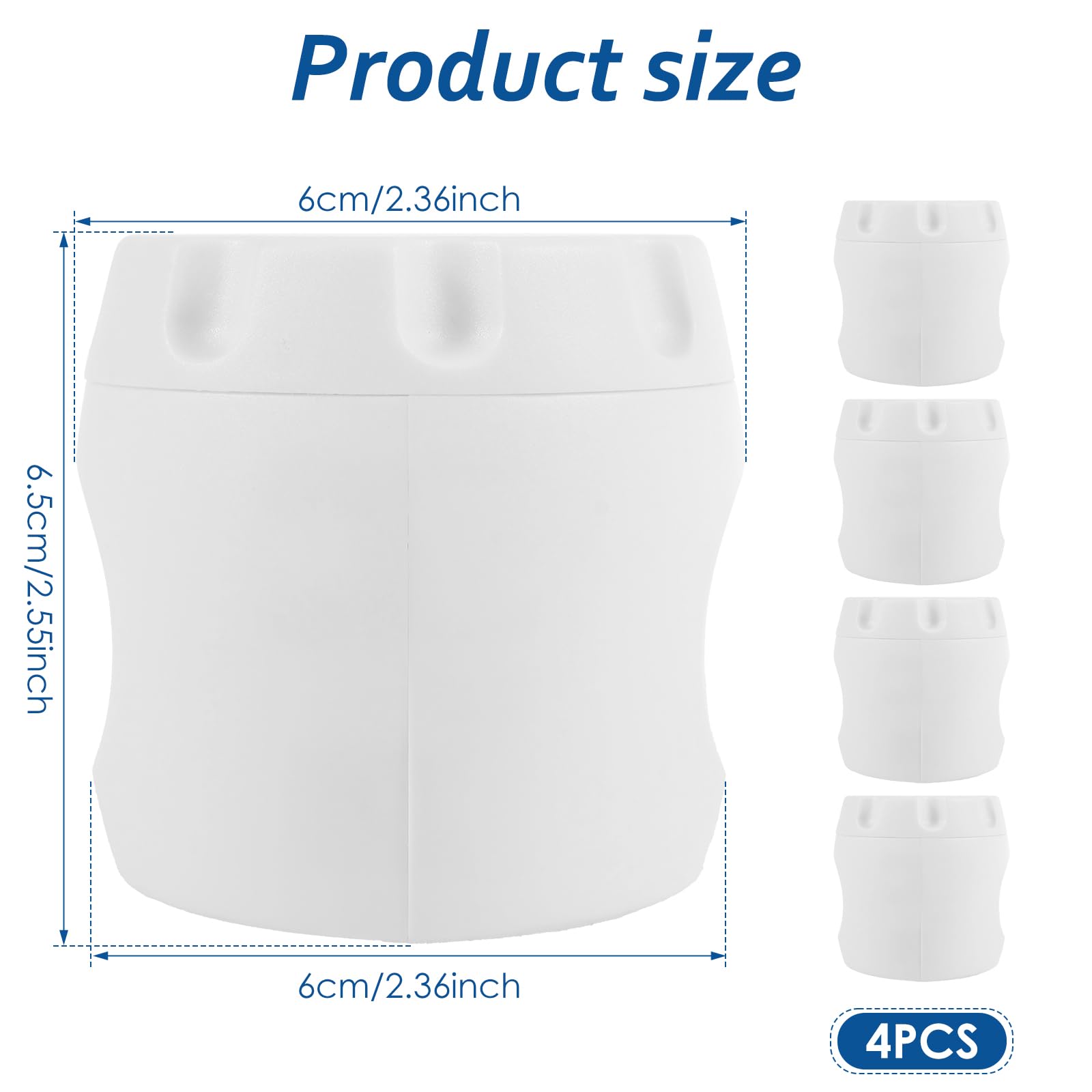 YMKWZ 4Pcs door knob safety cover, side view prevents wall dents