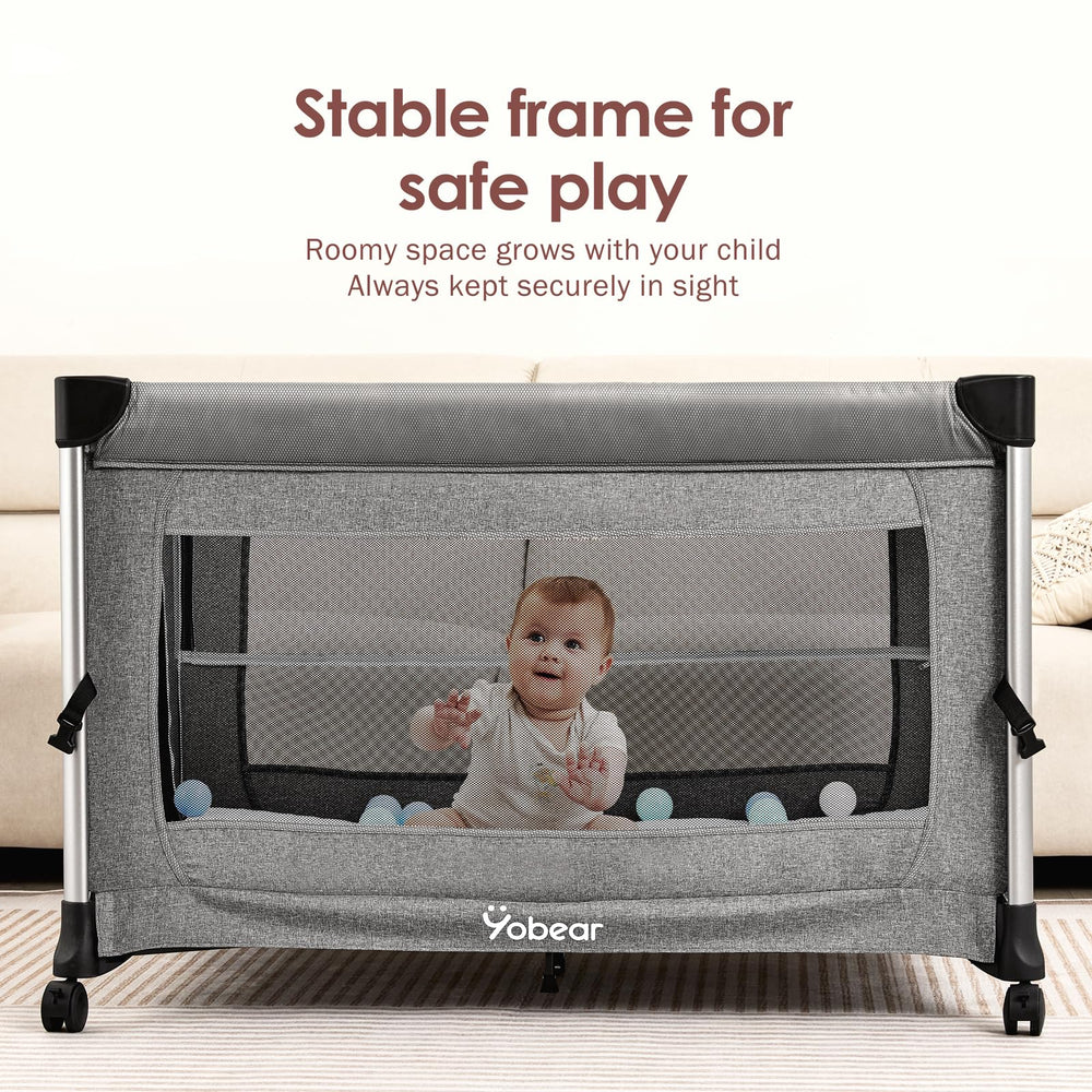 Yobear smooth 360° wheels allow silent room-to-room movement