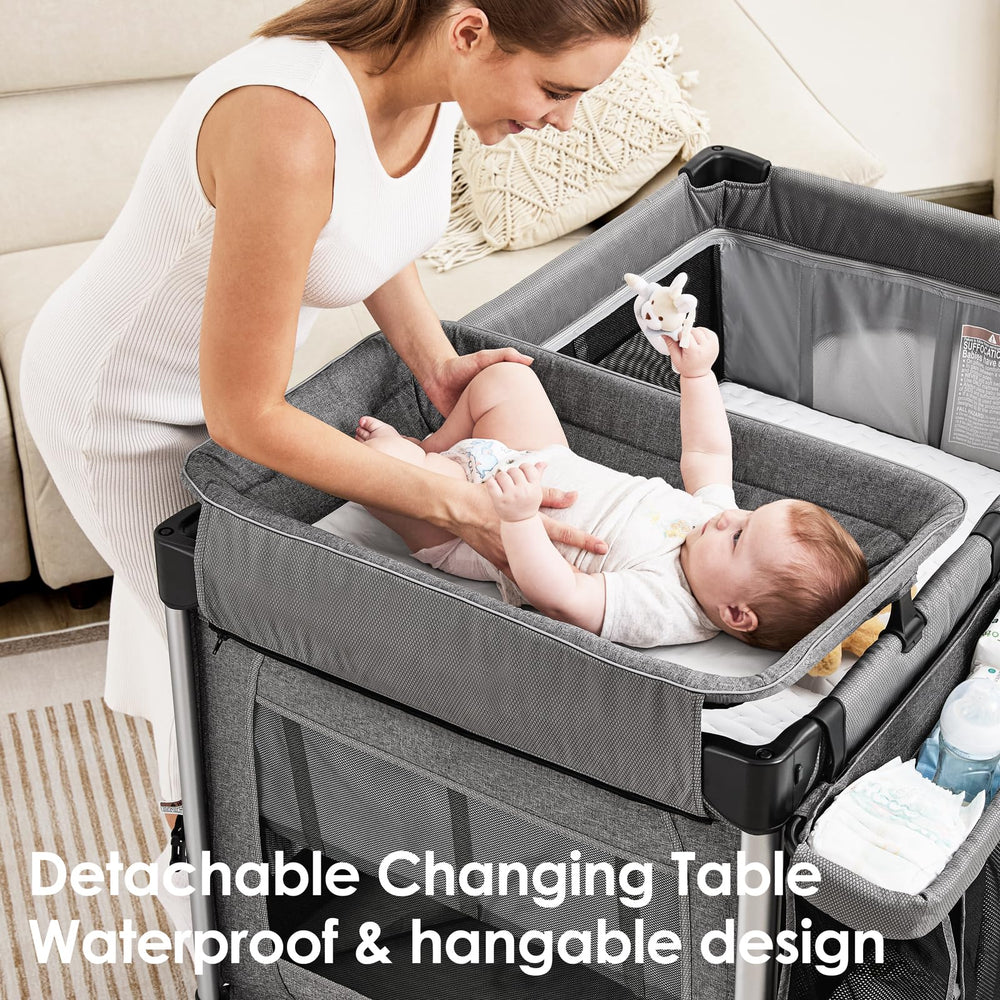 Yobear bedside sleeper with height-adjustable panel aligned to bed