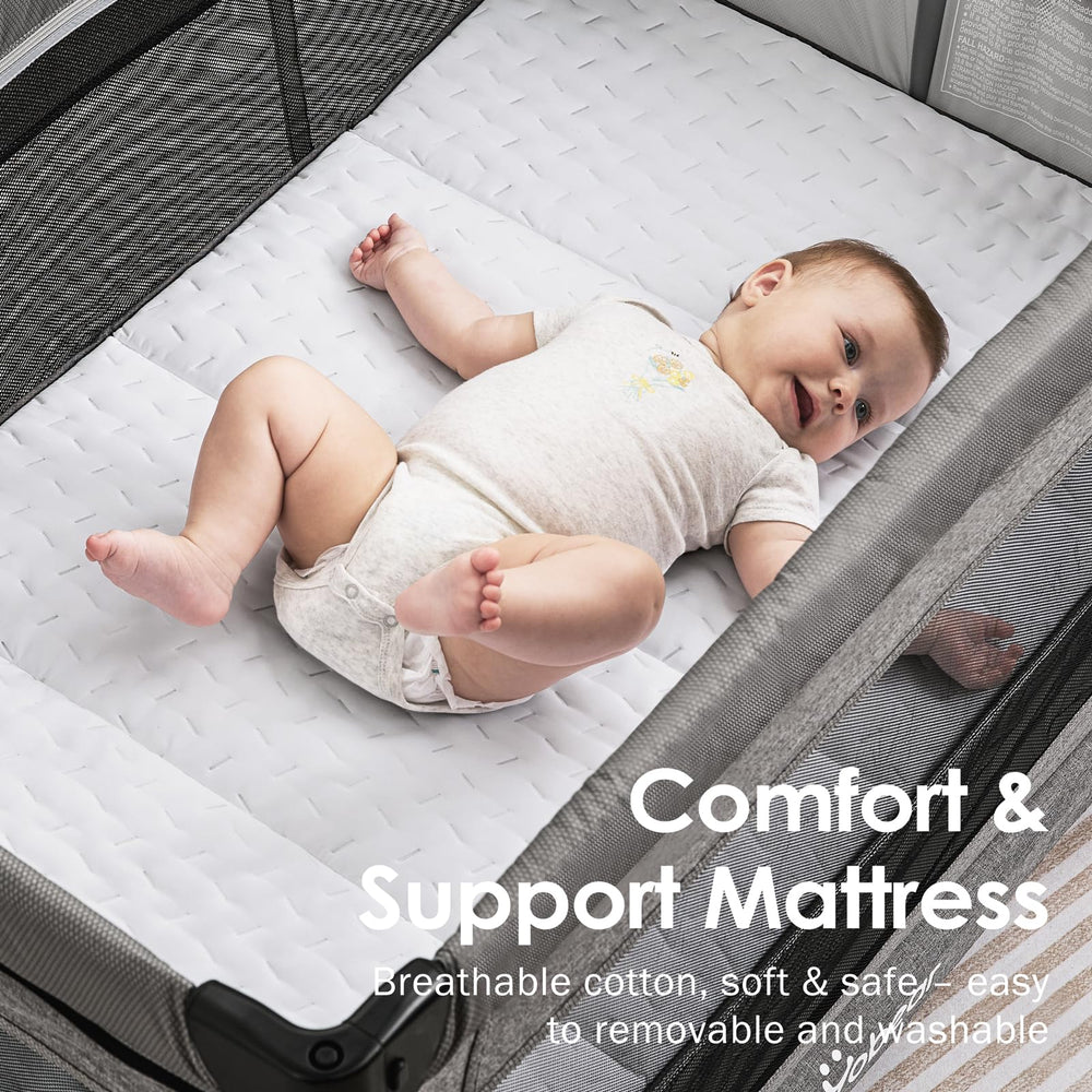Yobear integrated diaper changer enables quick changes without leaving the bed