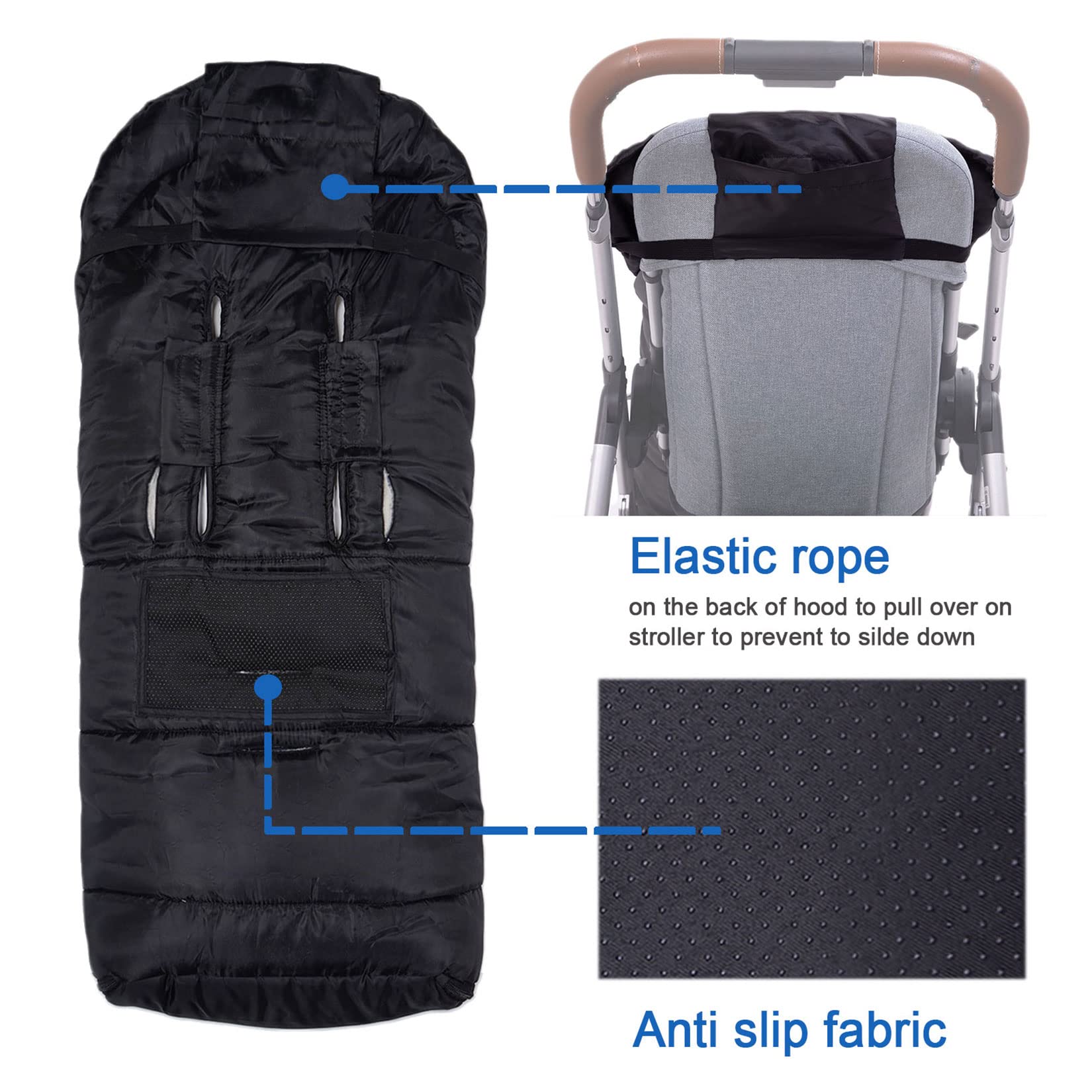Yobee double zippers adjust foot temperature and comfort