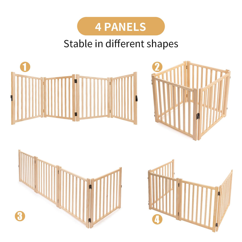 YOCAN dog gate for doors, stairs, and rooms with freestanding design.