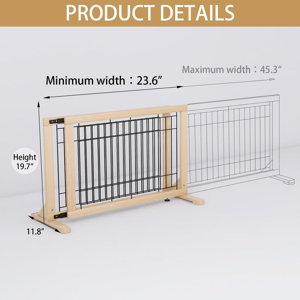 YOCAN gate set up to secure a room entry while keeping pets nearby.