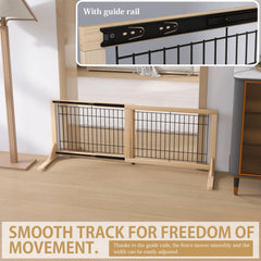 Close-up of YOCAN wooden frame with metal bars showing durable construction.