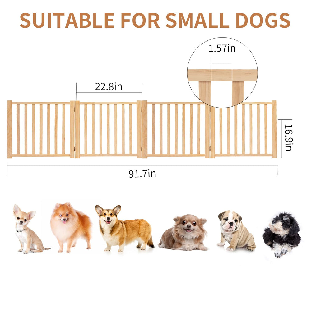 YOCAN folding dog gate with 360-degree hinges for flexible layouts.