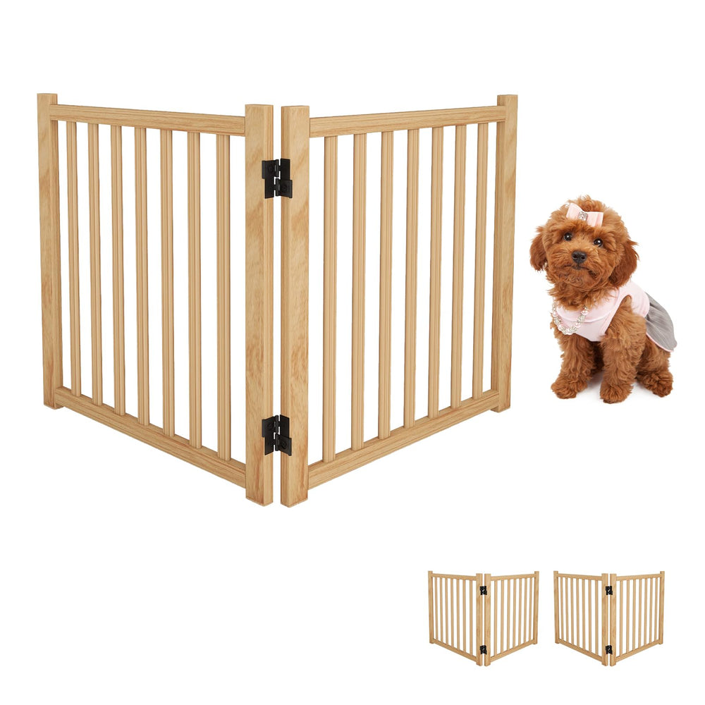 YOCAN Paint-Free 2-panel gate open size for doorways and pet separation.