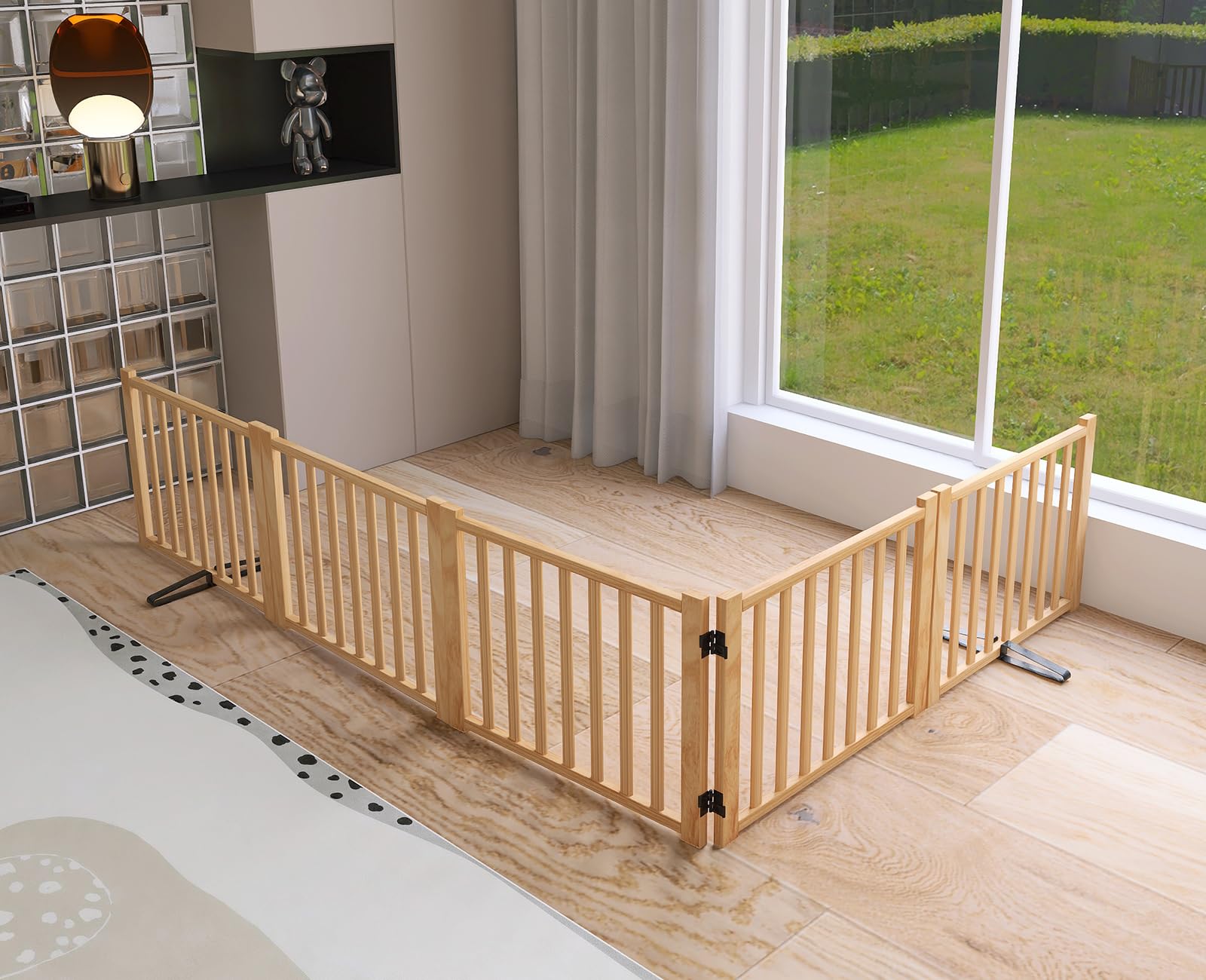 Five-panel design expands to wide openings for hallways and doorways.