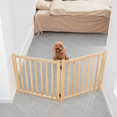 YOCAN Paint-Free gate folded for compact storage and easy relocation.