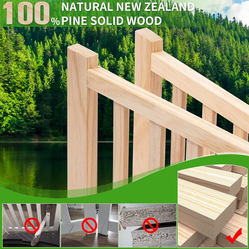 YOCAN Paint-Free indoor gate guards stairs without obstructing foot traffic.