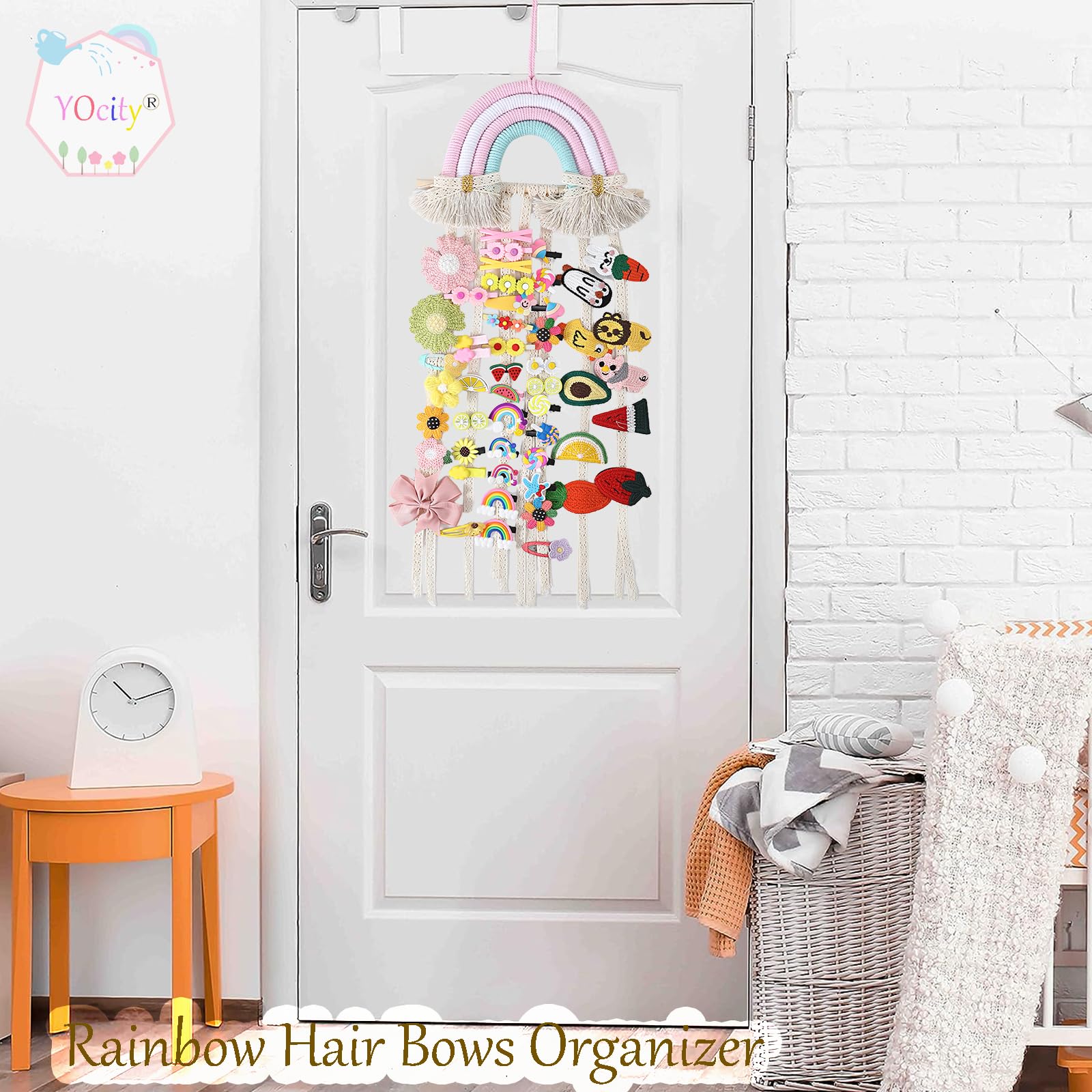 YOcity rainbow bow rack ready for travel and party storage solutions