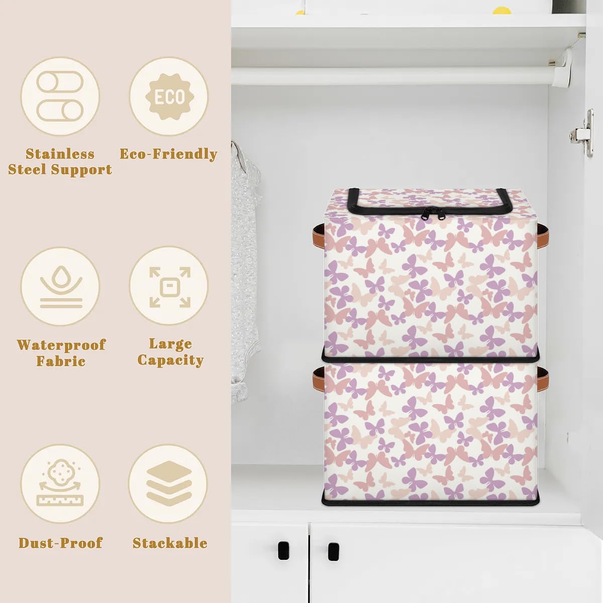 YoCosy toy box front leather handle for easy lifting